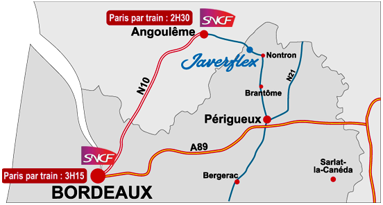 Carte de localisation de la socit Javerflex