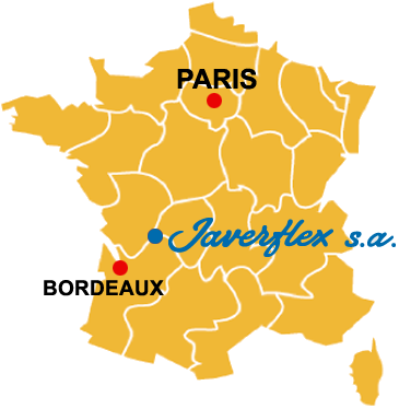 Map of the location of the Javerflex Company
